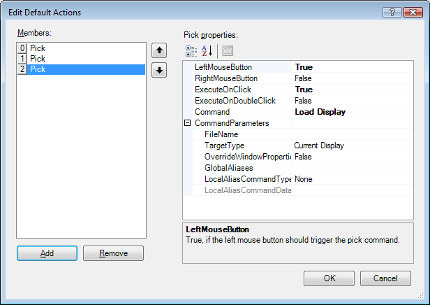 Add pick actions to individual cells in this dialog box.