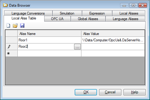 Create and assign local aliases here.