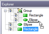 Click and drag an object up or down to change the object order