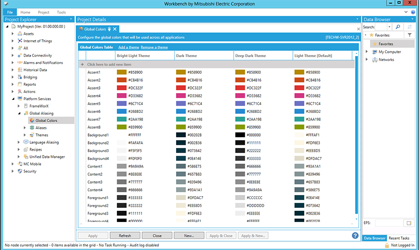 Configuring Global Color Palettes