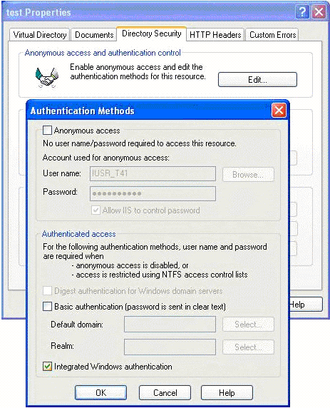 Make sure the authentication matches your publication process Make sure the authentication matches your publication process