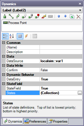 Note the assignment of the StateField and Collection properties here. Note the assignment of the StateField and Collection properties here.