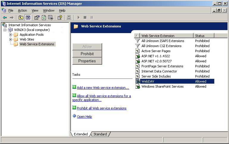 WebDAV is required for HTTP publishing display files. WebDAV is required for HTTP publishing display files.
