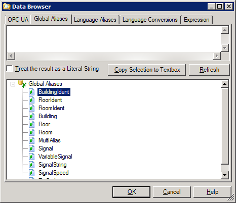 Global alias browser Global alias browser