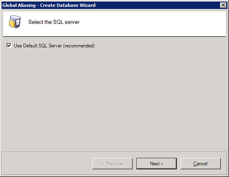Select the SQL Server Select the SQL Server
