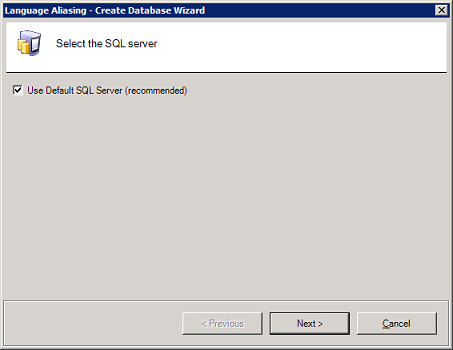 Select the SQL Server Select the SQL Server