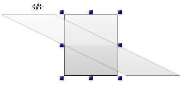 A skew transformation left along the X-axis. A skew transformation left along the X-axis.