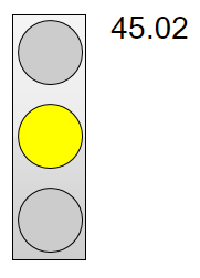 The yellow light corresponds to the range of 40 to 60. The yellow light corresponds to the range of 40 to 60.