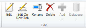 Workbench ribbon Edit tab