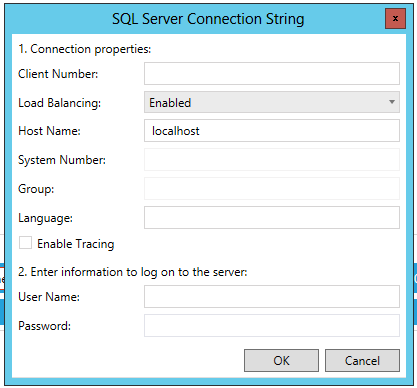 SAP Database Connection in GridWorX