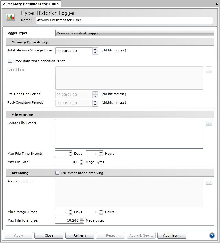 The Data Logger in Hyper Historian