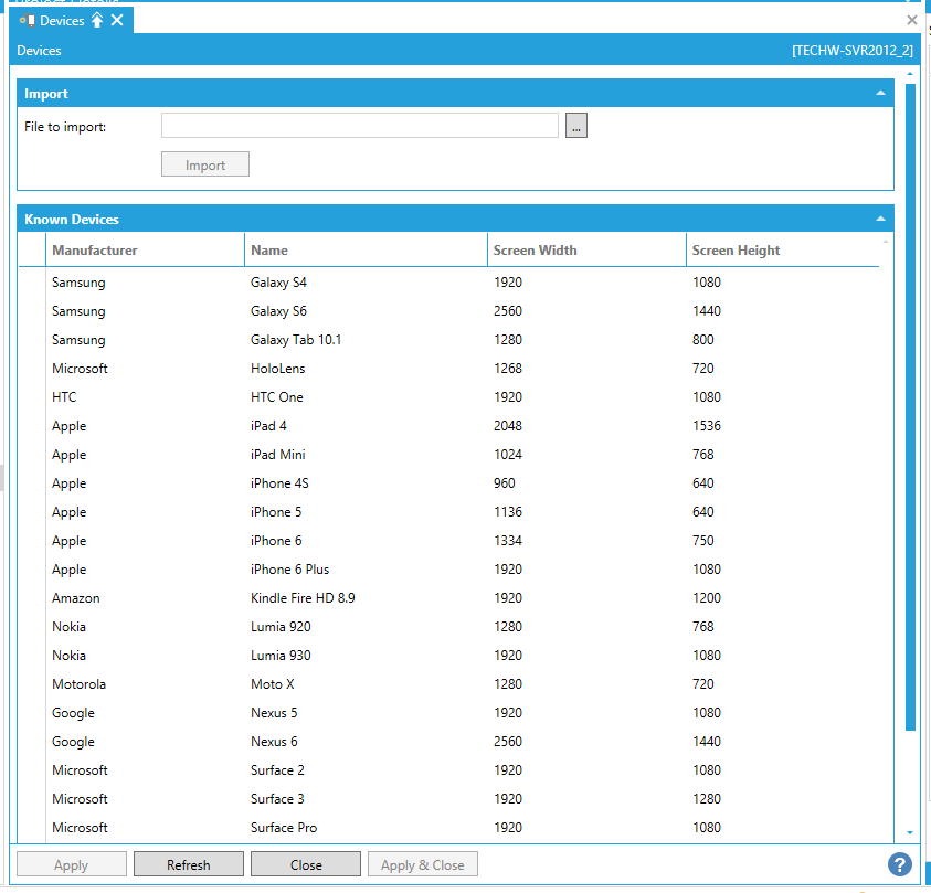 Device Configuration
